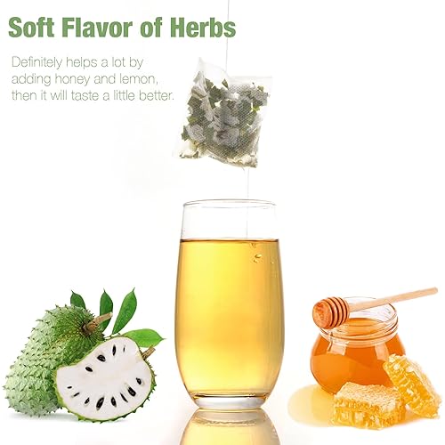 Miniatura 4 de 40 Bolsitas de Té Natural de Guanábana, Té de Hojas de Guanábana, Té de Hojas de Graviola de Guanábana Secas, Té de Guanábana, Hojas de Té de