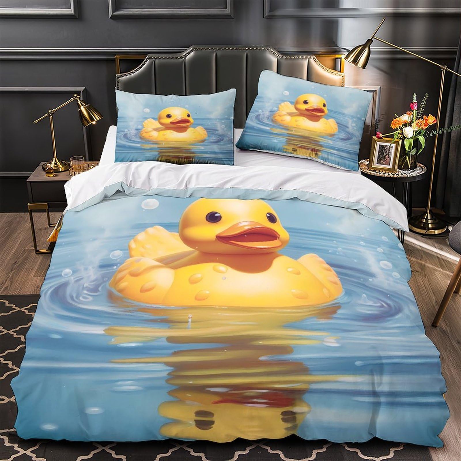 Linge de lit lion effet 3D pour ambiance chambre fille ado