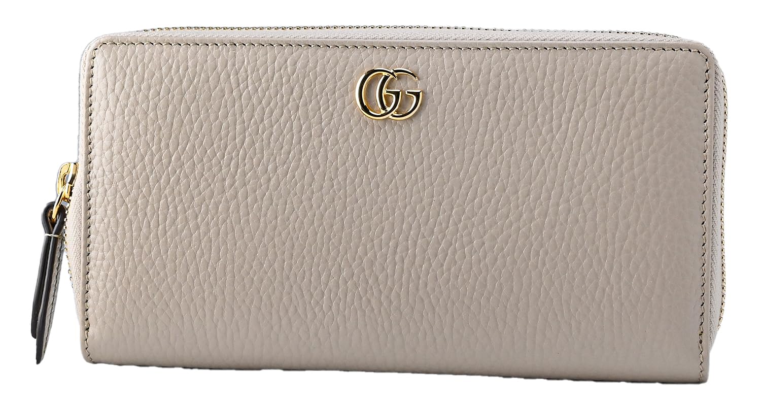 美品✨グッチ◇ラブリーフラップ長財布　シマレザー　ゴールド金具　ライトベージュ 美品✨グッチ◇ラブリーフラップ長財布 シマレザー ゴールド金具