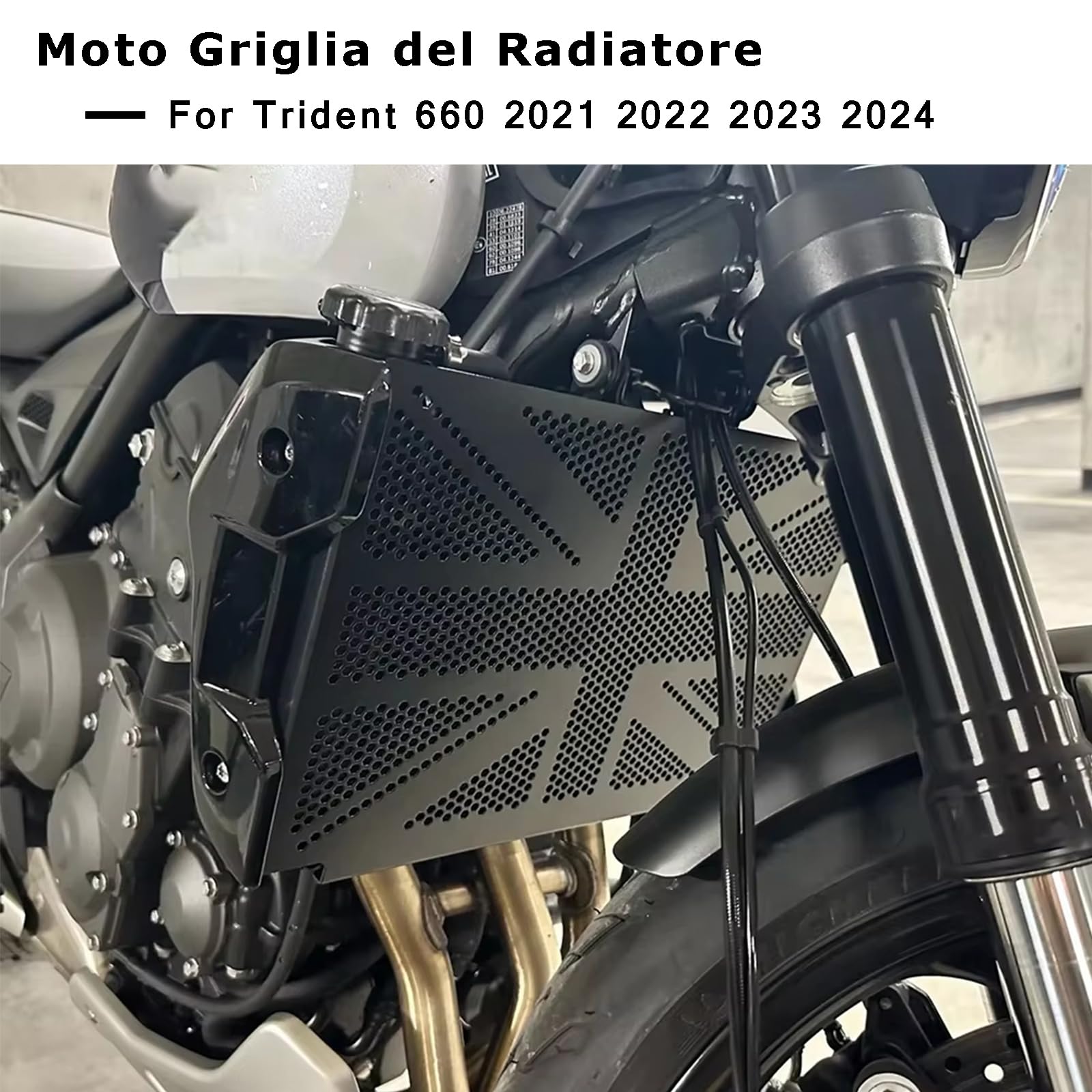 Trident 660 Moto Radiateur Grille Protection pour T&rium-ph TRIDENT 660 2021 2022 2023 2024 2025 - Noir
