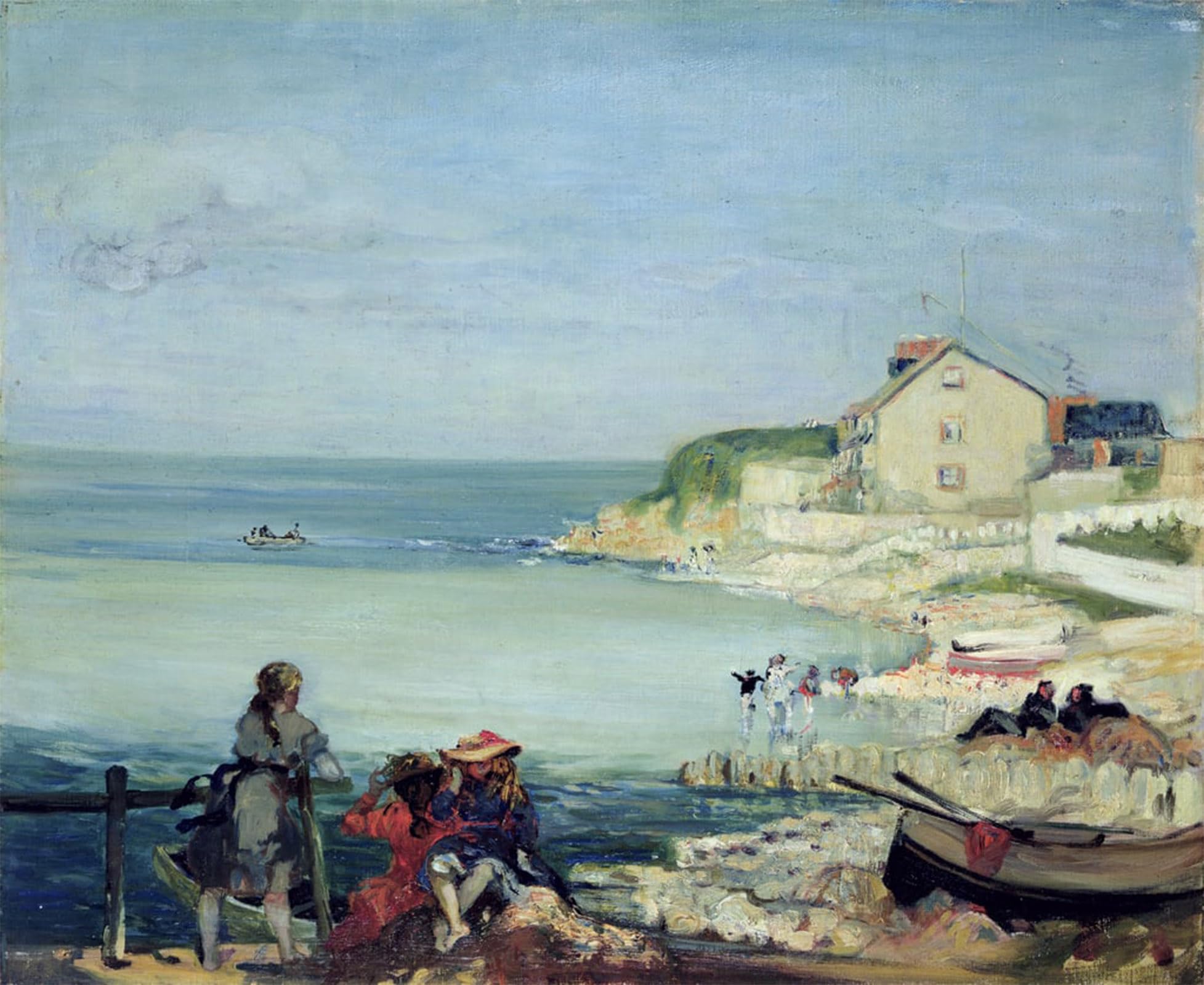 SERENDIPITP Retro Picture Poster Wall Art Pictures Painting Beach Scene Swanage by Charles Edward Conder Wall Art Canvas Print for Wall Decor 60x90cm