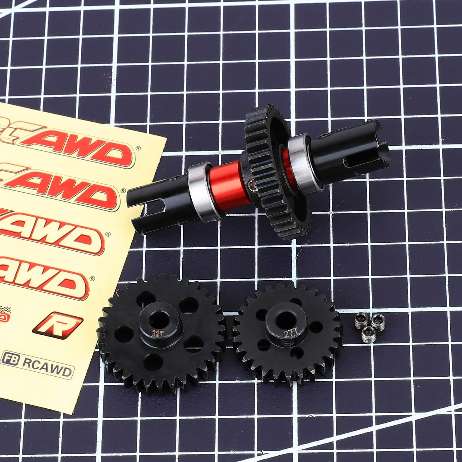 34T Spool Locker Set with 27T 32T Motor Gears for Arrma 1/7 Felony Infraction Mojave Kraton Typhon 6S Upgrades Part