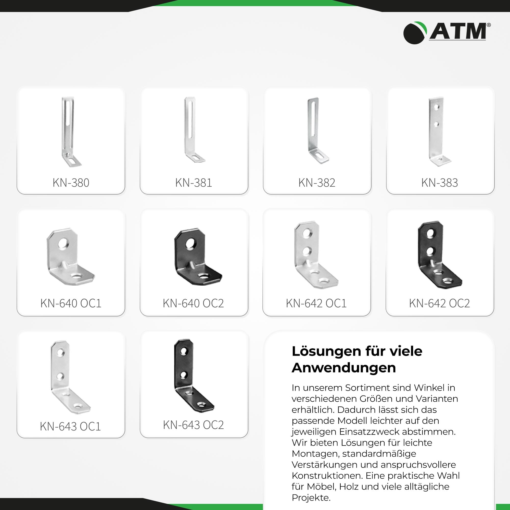 ATM Winkelverbinder Stuhlwinkel Winkelverbinder Galvanisch Möbelwinkel - Metallwinkel 66×17×17 x 1,5 mm – 100 Stück, Montagewinkel 90 Grad, Befestigungswinkel Möbel, Regal, Tisch, Stuhlwinkel, DIY
