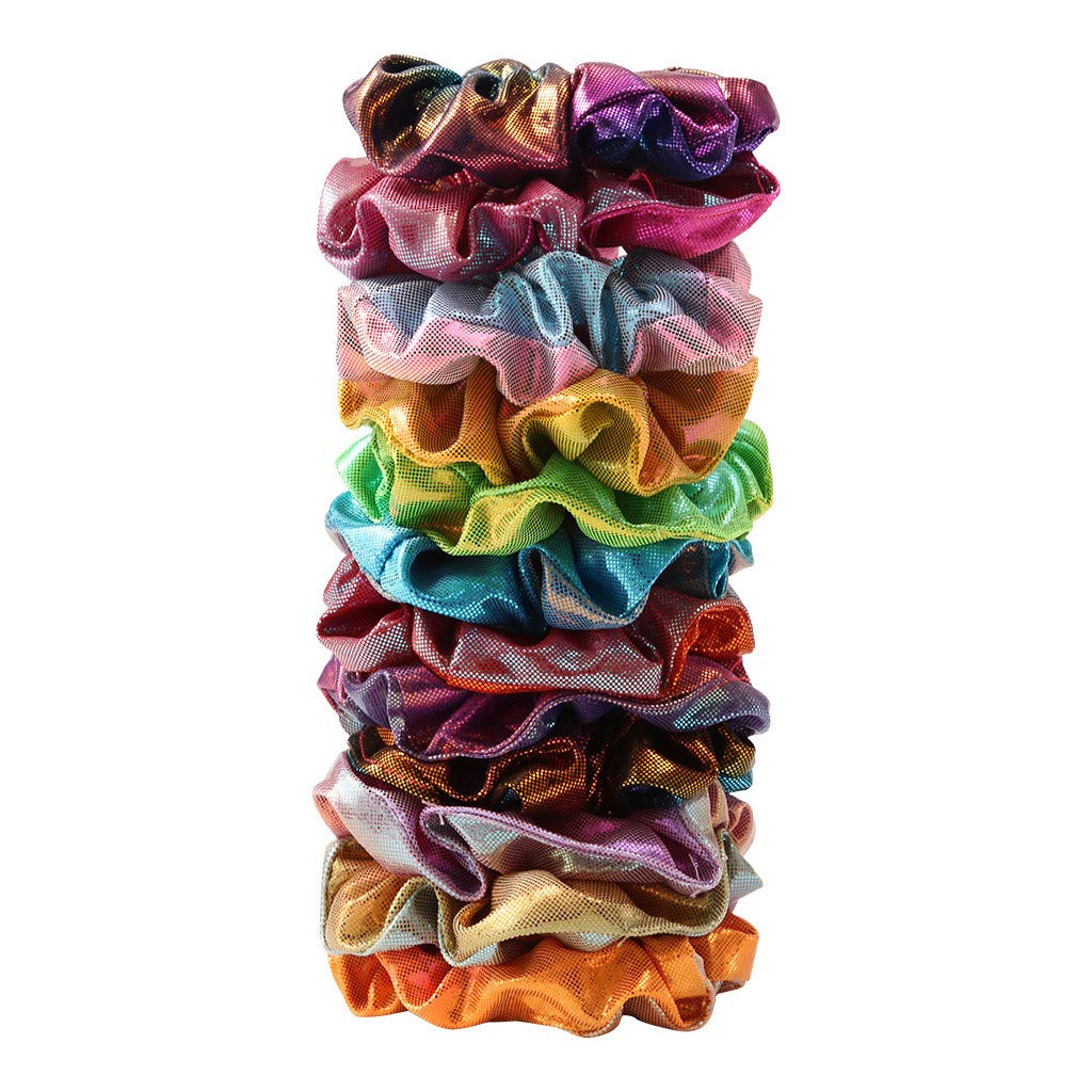 Bylater Hair Scrunchies Set Elastic Hair Bobbles for Ponytail Holder Colorful Hair Accessories Ropes Traceless Hair Ties