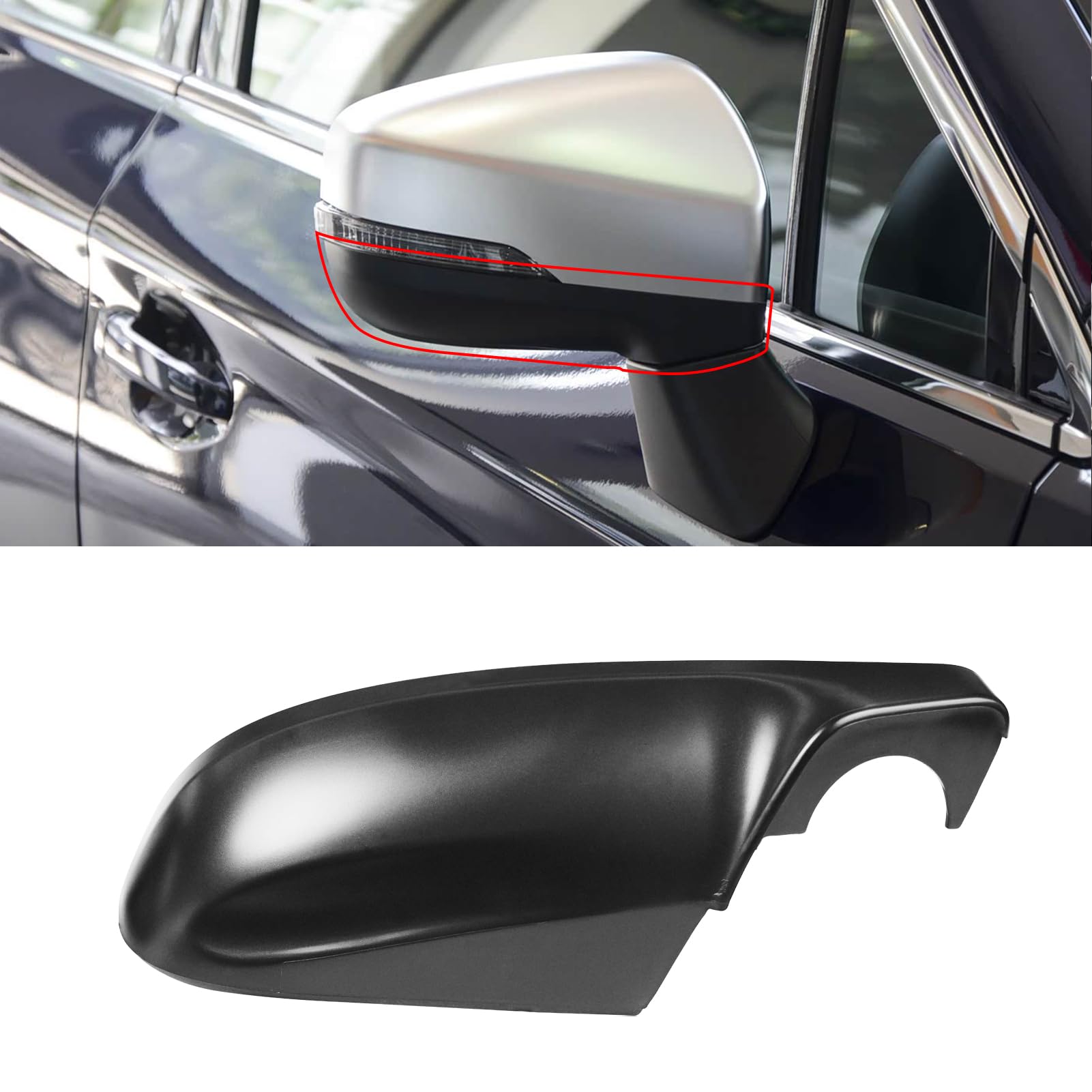 Yumzeco Compatible with Subaru Mirror Bottom Cover Impreza 2017-2023/Legacy/Outback 2018 2019/Ascent 2019-2023,Replace for 91054FL21A Passenger Side