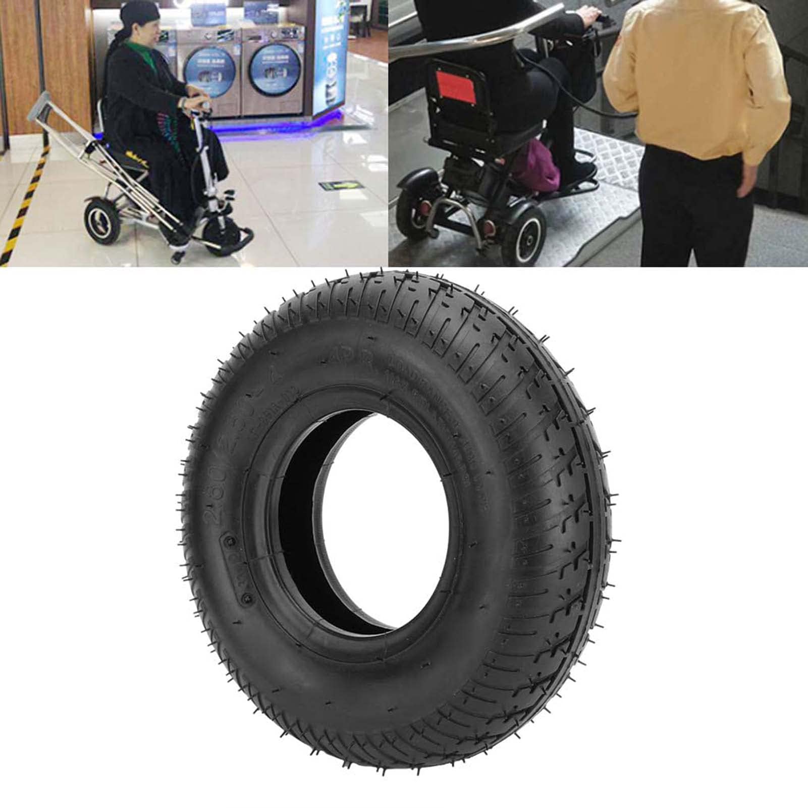 Agatige Neumático Para Scooter De Movilidad 2,80/2,50-4, Neumático Para Silla De Ruedas Eléctrica, Accesorios Ruedas De Repuesto Neumáticos De Goma Para Scooter De Movilidad