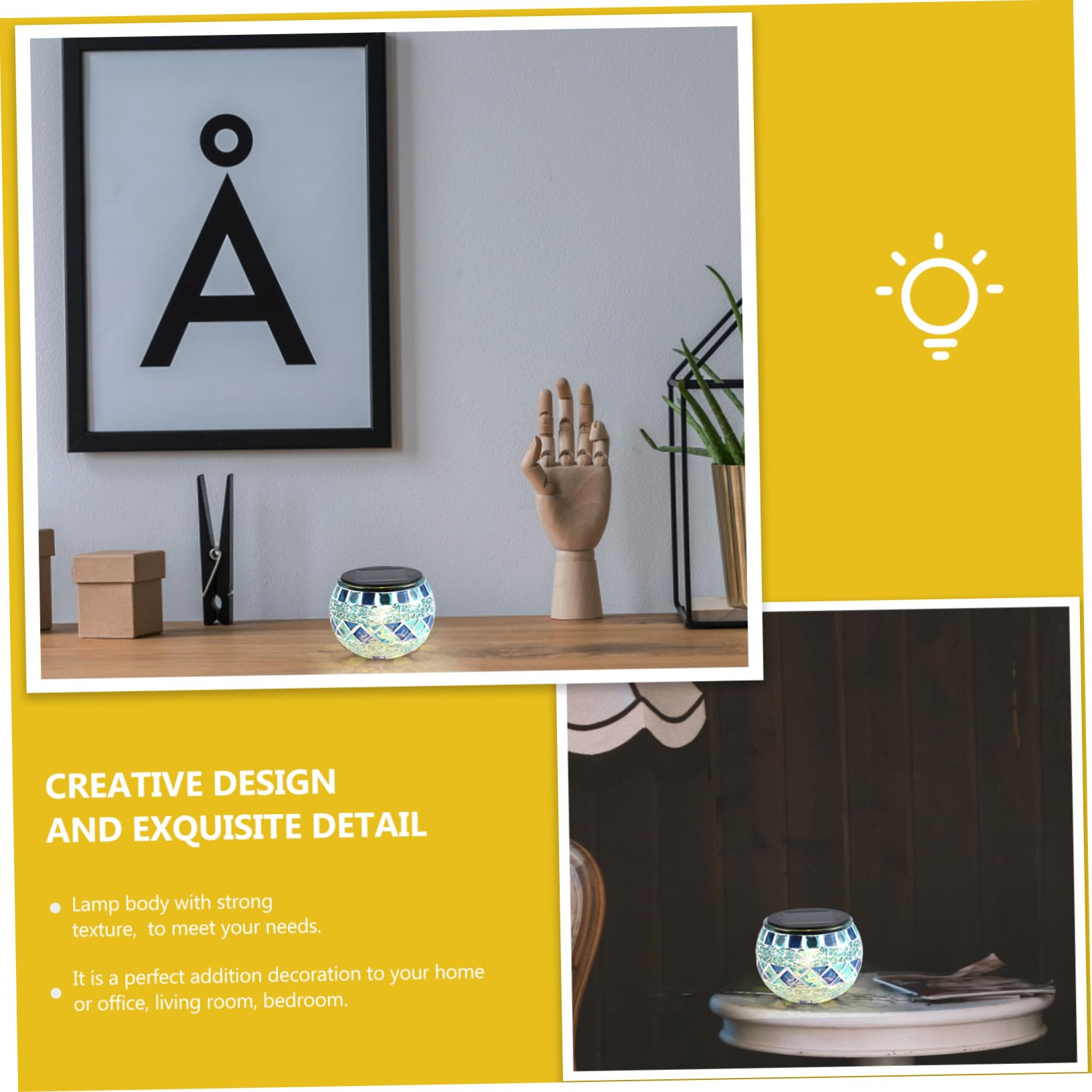 Luce Solare LED Decorativa per Esterni Giardino e Cortile Lampada da Prato Solare a Batteria Effetto Artistico in Vetro Blu