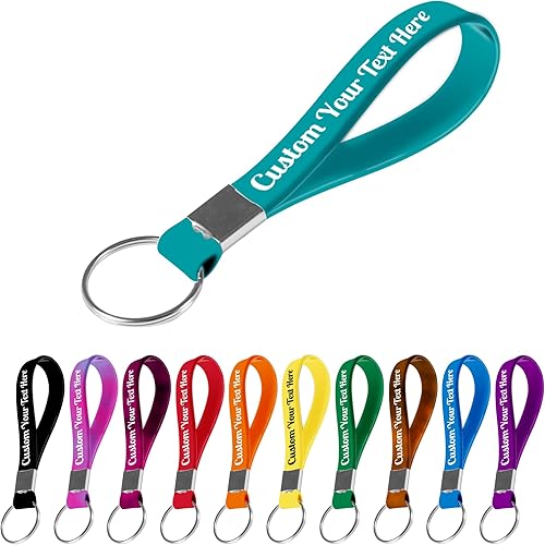Desent Custom Keychains Bulk Personalized Silicone Keychains Customized Text Wristbands Key Ring for Events, Awareness Desent Custom Keychains Bulk Personalized Silicone Keychains Customized Text Wristbands Key Ring for Events, Awareness