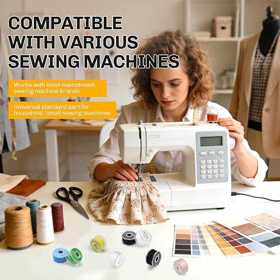 56 Pcs Bobbin Thread Sewing Bobbins, 35 Colors Sewing Machine Thread