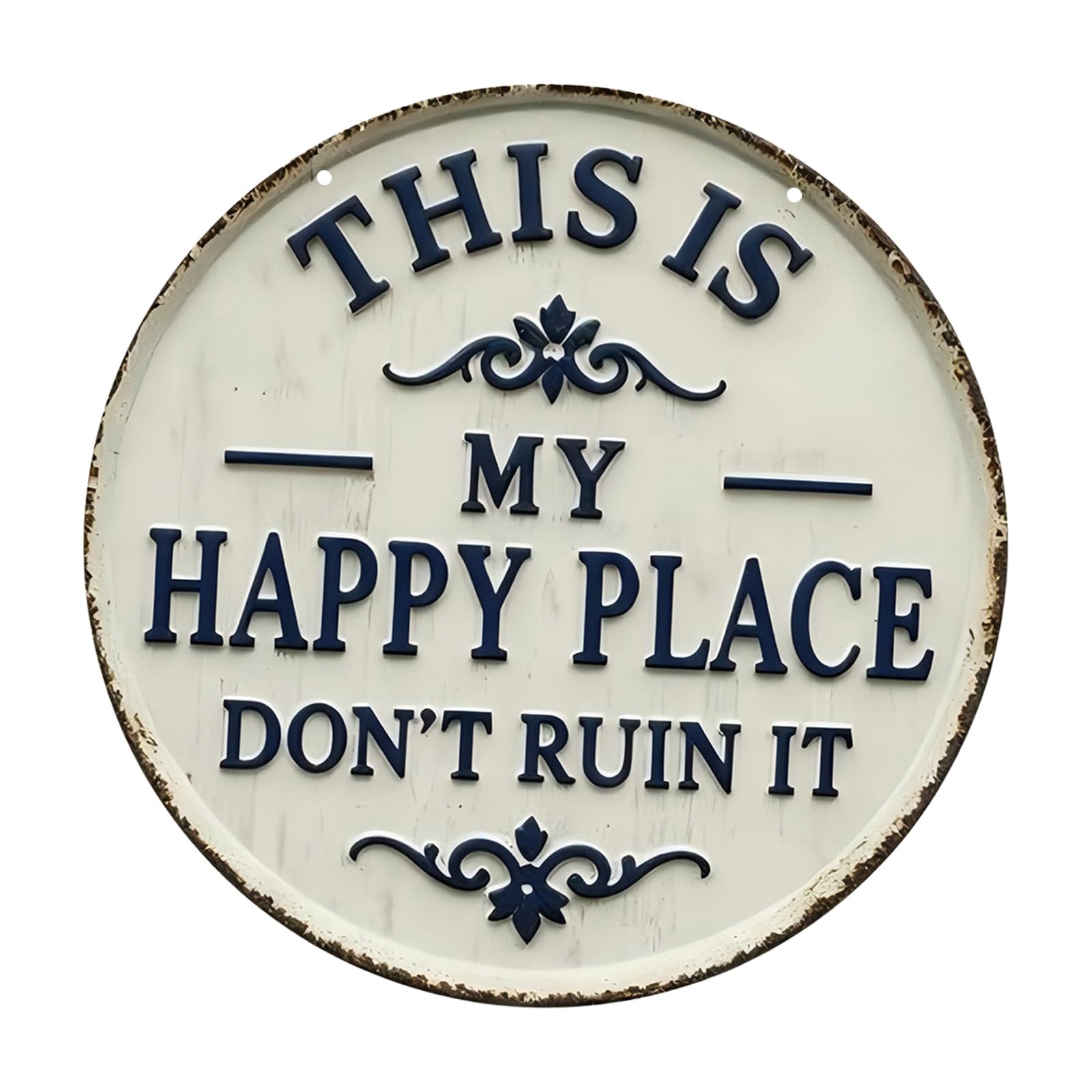 our fave Iron Wall Plaques with Humorous Quote This Is My Happy Place Do Not Ruin It Wall Sign for Outdoor Indoor Decoration Outdoor Garden Sign