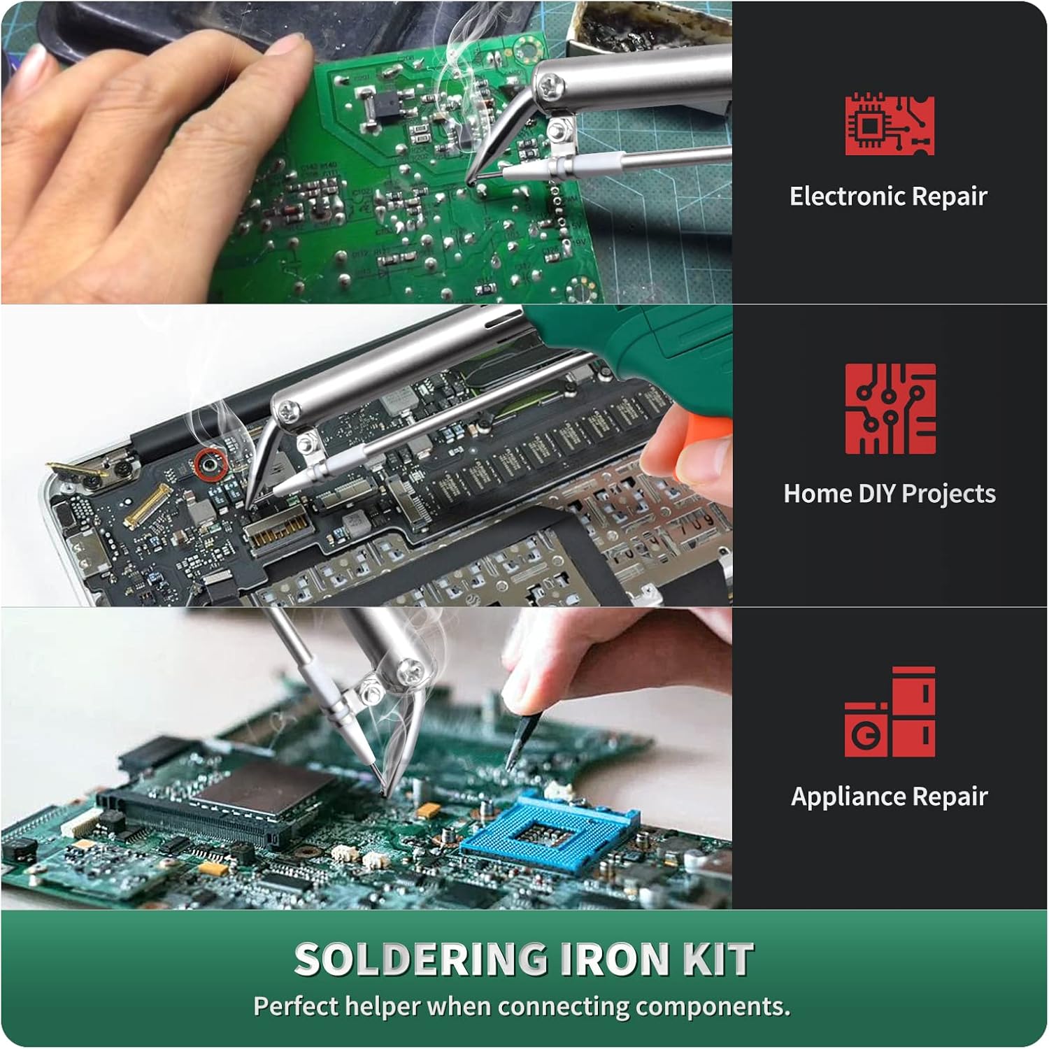 Examples of soldering iron applications