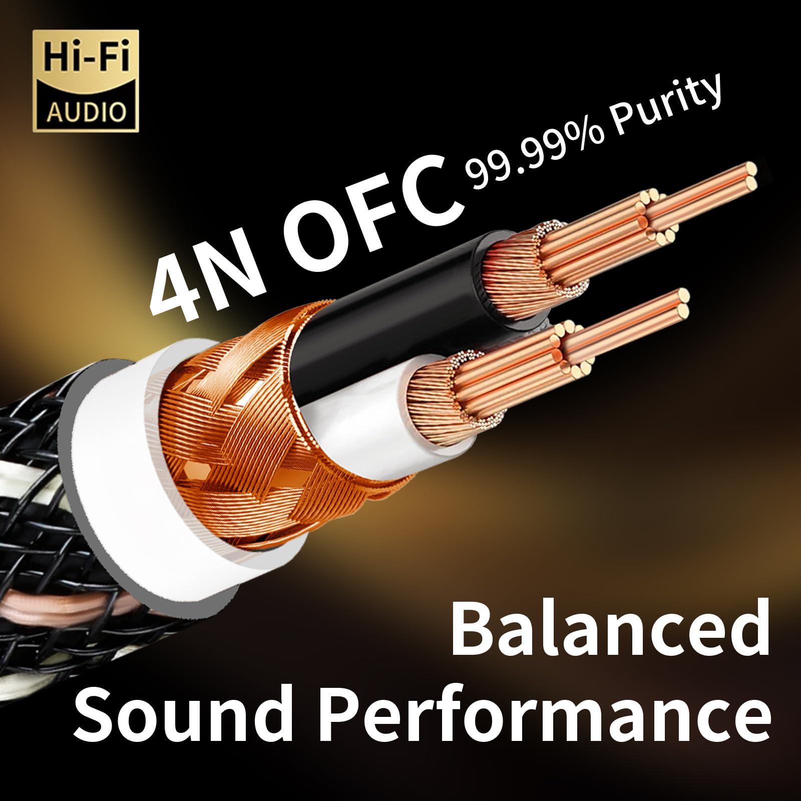 Audiophile - Cavo audio HiFi da RCA maschio a XLR maschio, confezione da 2, nucleo OFC 4N, spina placcata oro, treccia in nylon, cavo subwoofer, compatibile con lettori CD, amplificatori e