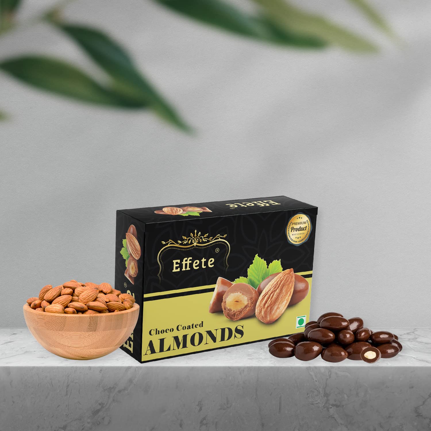 DeoDap Chocolate with Rakhi Set for Brother and Bhabhi – BRO Rakhi Set of 1 with Chocolate Almonds(32g) Gift, Silver Color Coin & Greeting Card – Raksha Bandhan Combo for Bhai 1