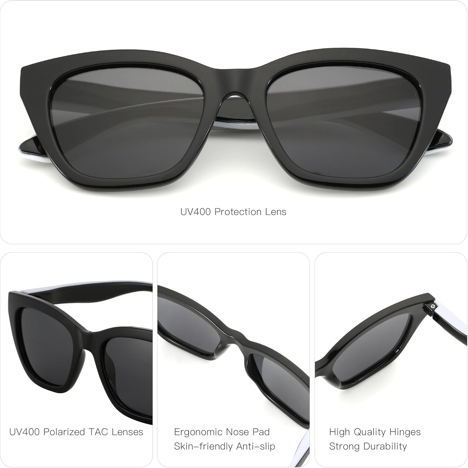 ZENOTTIC Polarized Sunglasses Women Cateye: Trendy Sun Glasses for Ladies - Retro Classic Shades UV400 Protection - Image 4