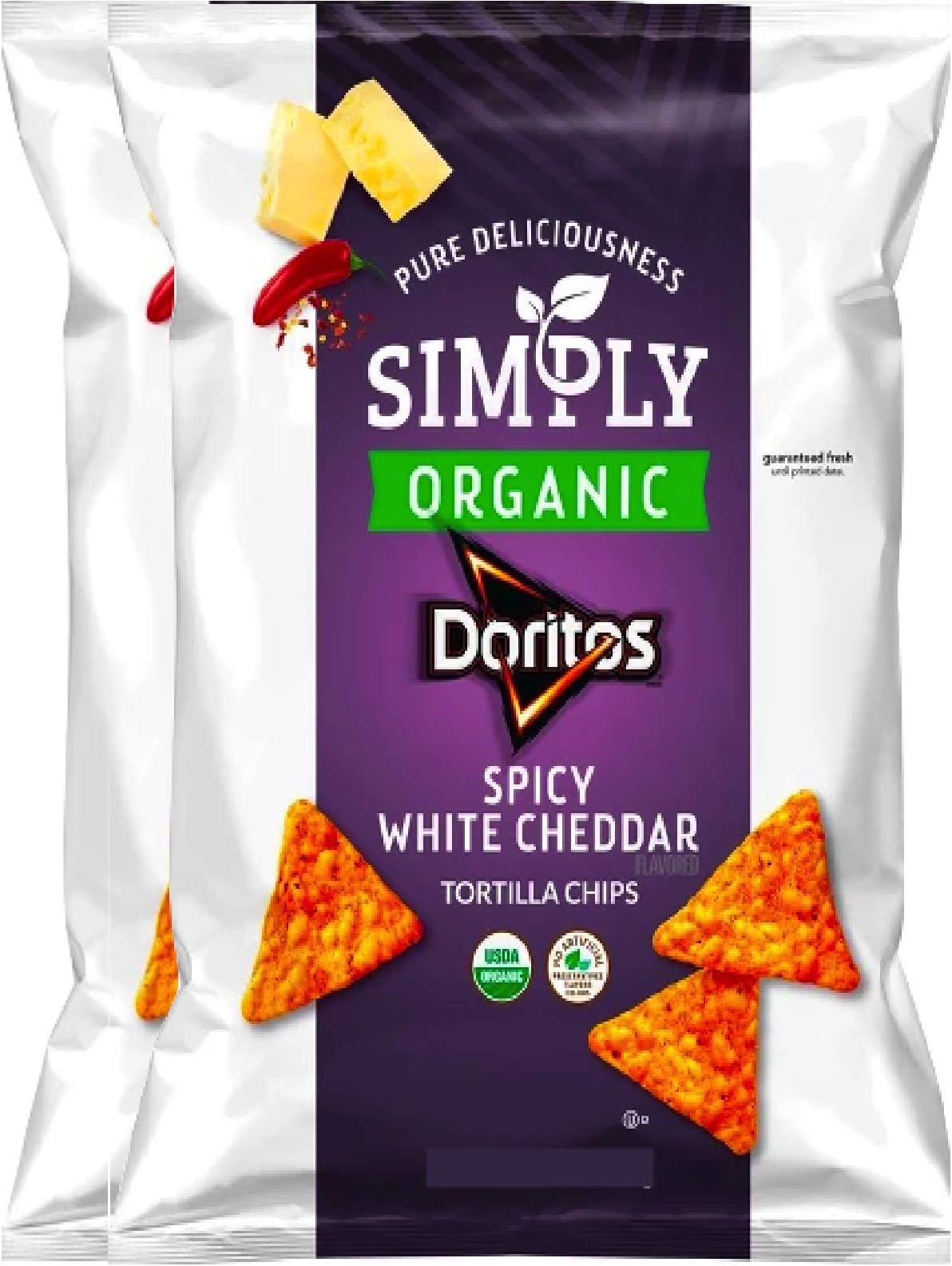 NEW Simply Doritos Spicy White Cheddar (Large 7.5 Oz, 2)