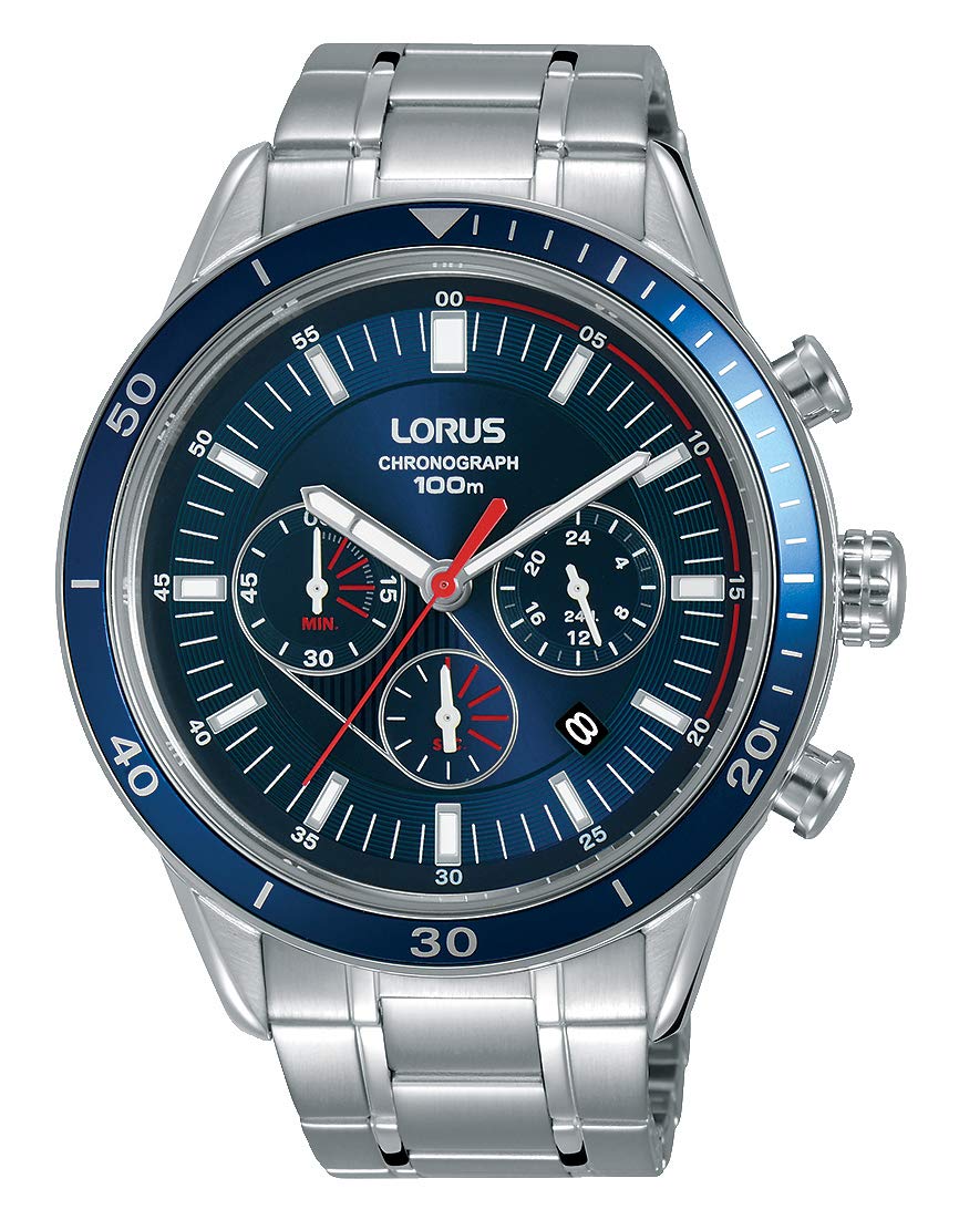 Lorus Mens Chronograph Quartz Watch with Stainless Steel Strap RT303HX9
