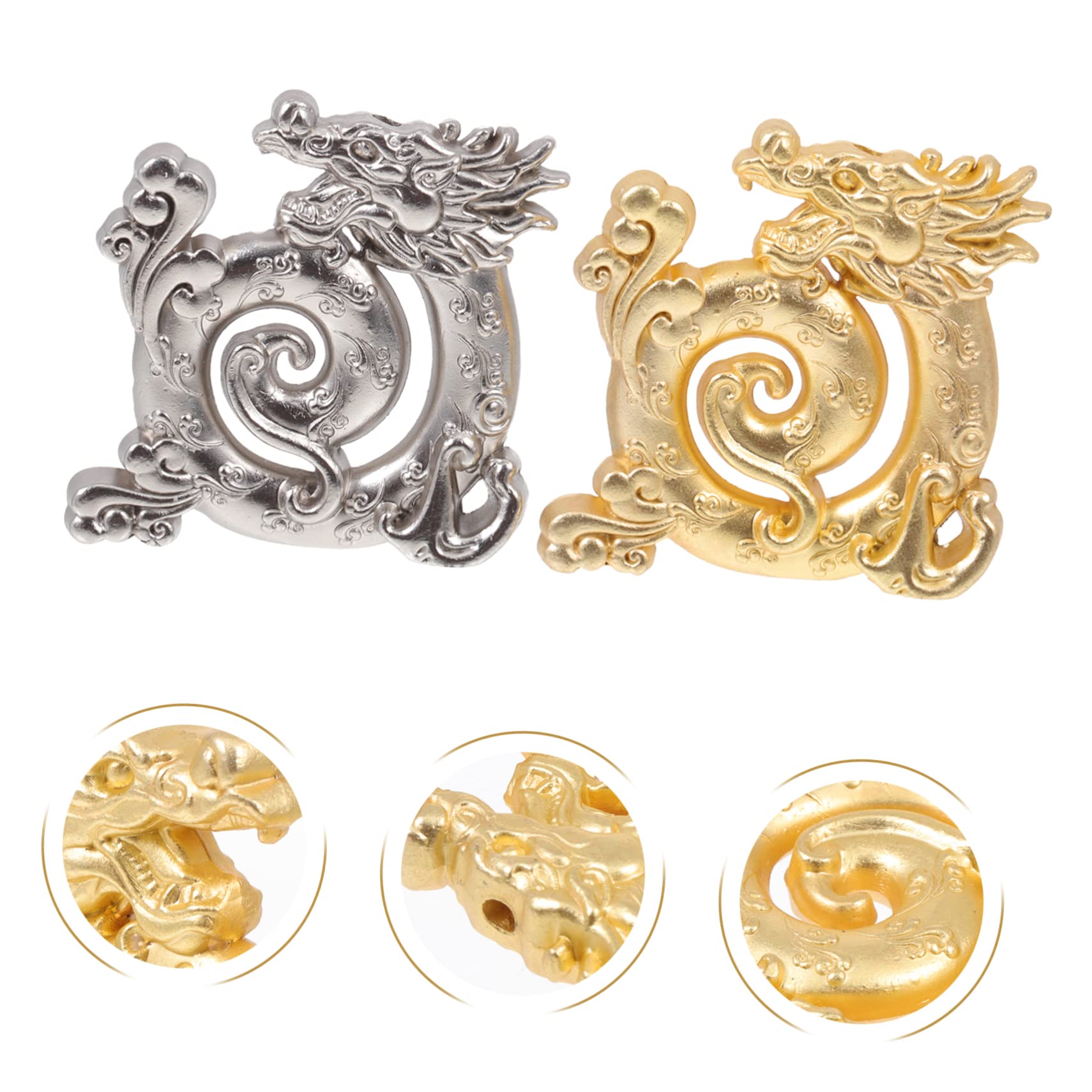 ULTECHNOVO 3 Sätze Retro Drache Räucherstäbchen Halter Chinesischer Stil Zinklegierung Mini Für Wohnkultur Duftspender Für Zen 2 Stück * 3