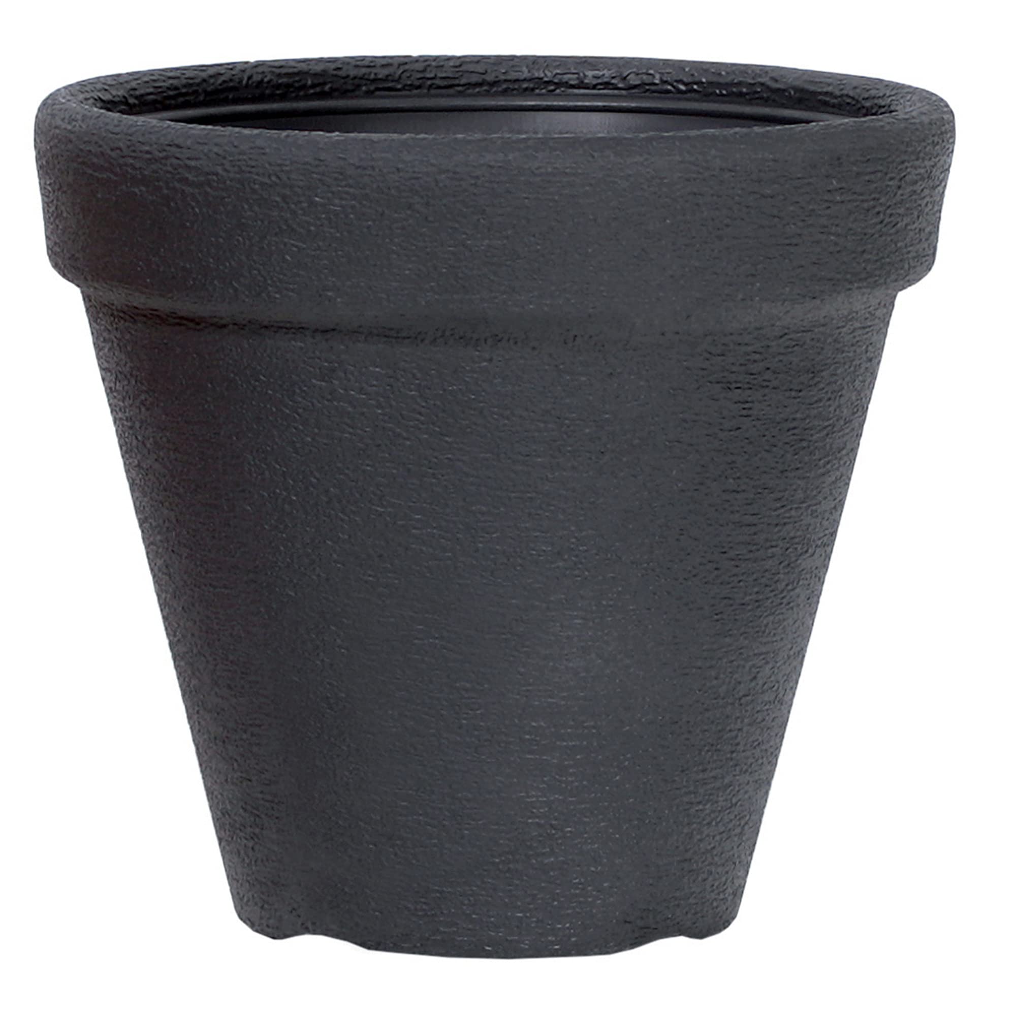 URBNLIVING Classic Round Plastic Plant Pot Garden Indoor Flower Grow Planter Decoration (Anthracite, 350mm)