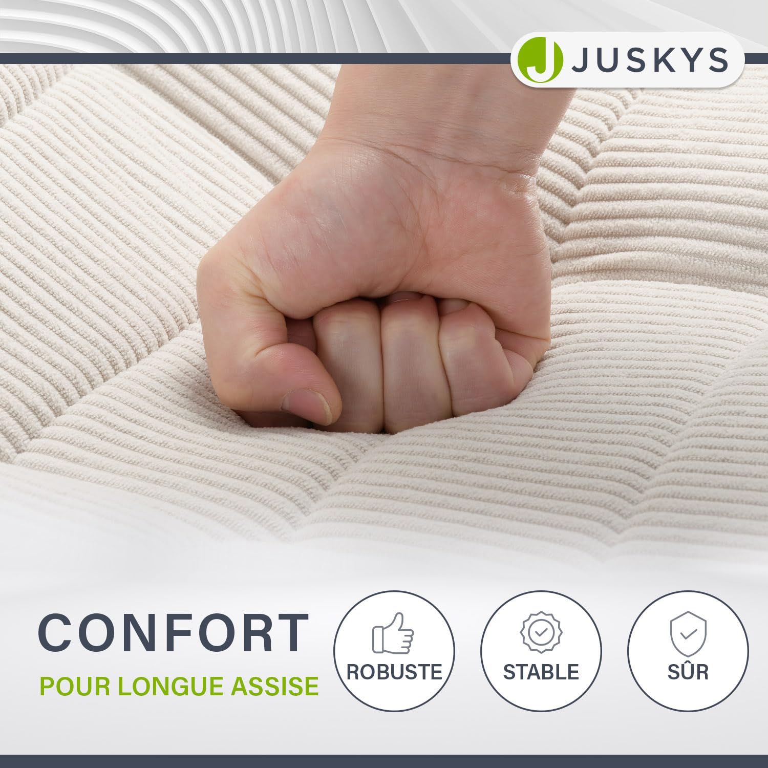 Juskys Fauteuil Relax Korsika - Ergonomique et pivotant à 360°, Pliable avec Rembourrage à 5 Couches - Fauteuil en Velours Confortable pour Salon - Beige