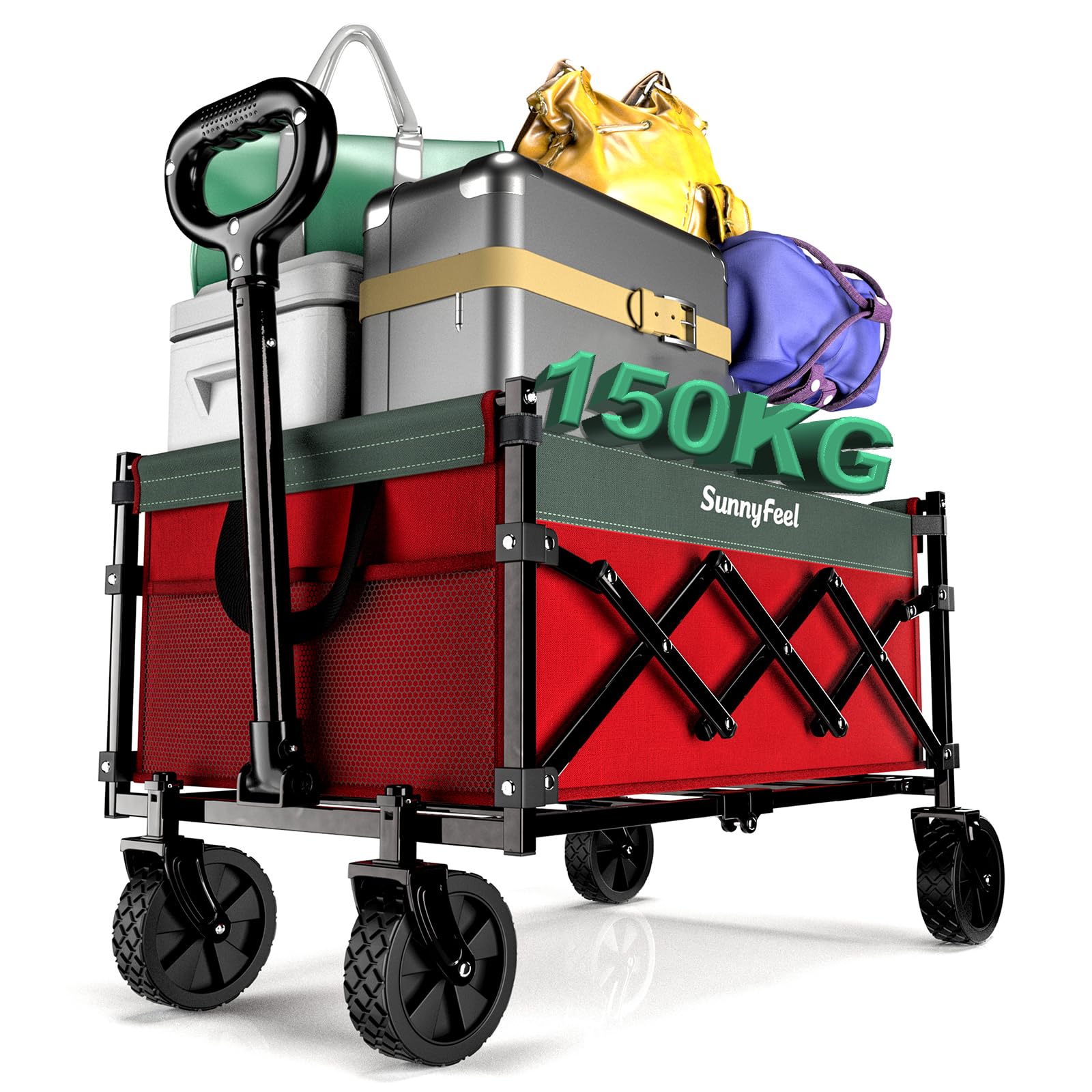 Amazon.co.jp: SunnyFeel 大容量120L 耐荷重150k キャリーワゴン 小型