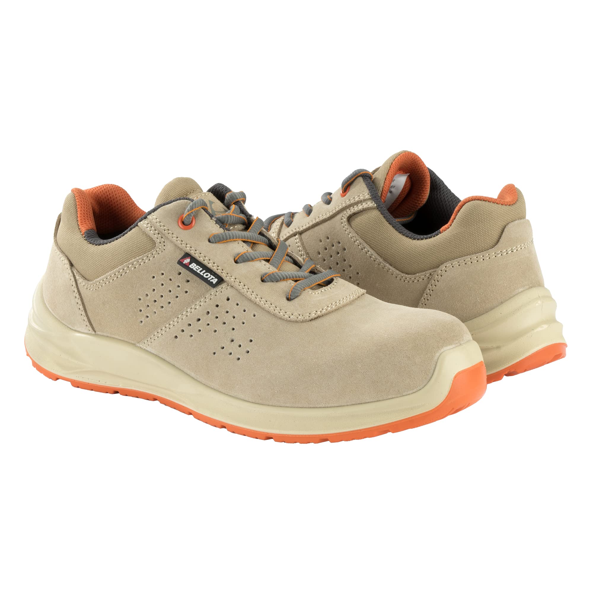 Bellota FTW02BS1P – Men's and Women's Flex Dust S1P Breathable, Lightweight and Flexible Split Safety Shoes, Beige, 9.5 UK