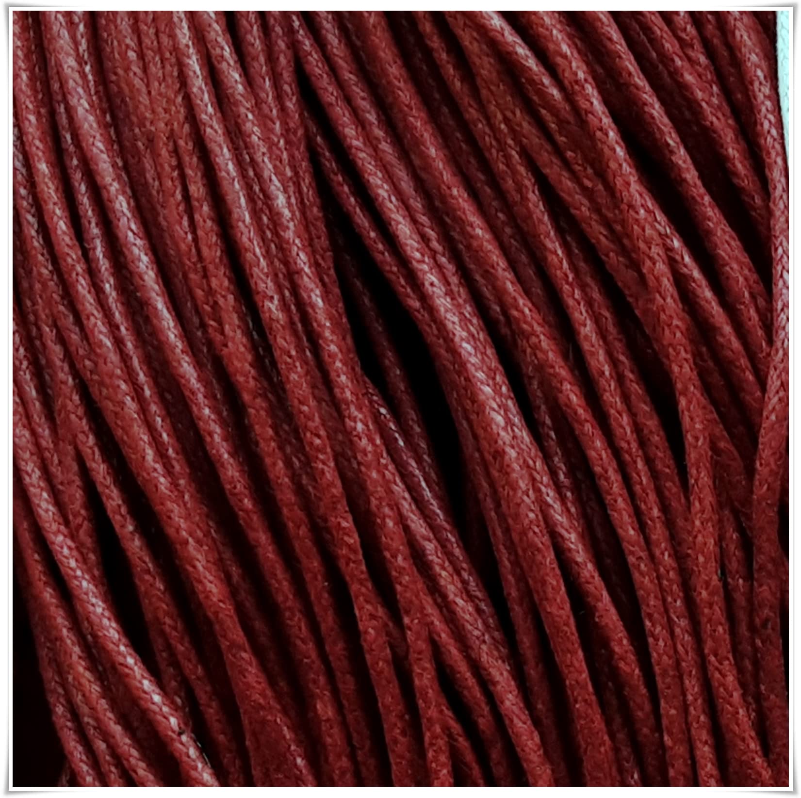 2mm x 18m Waxed Cotton Cord for Jewellery Craft Making Bracelet Necklace String,Seller Uk (Burgundy)