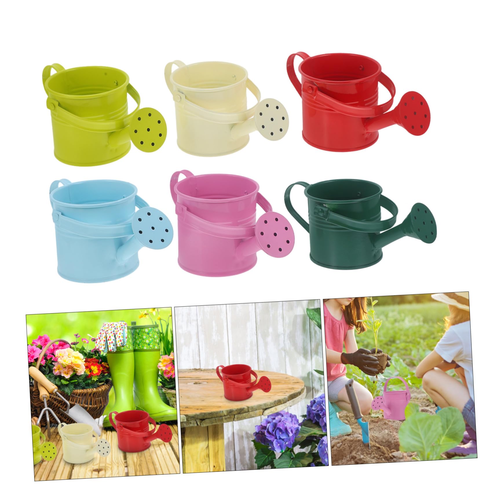 Regadera Infantil de Hierro para Jardinería, 6 Piezas