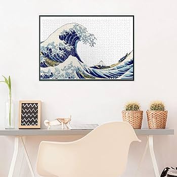 るい］神奈川沖浪裏 1000ピースジグソーパズル 新品未使用