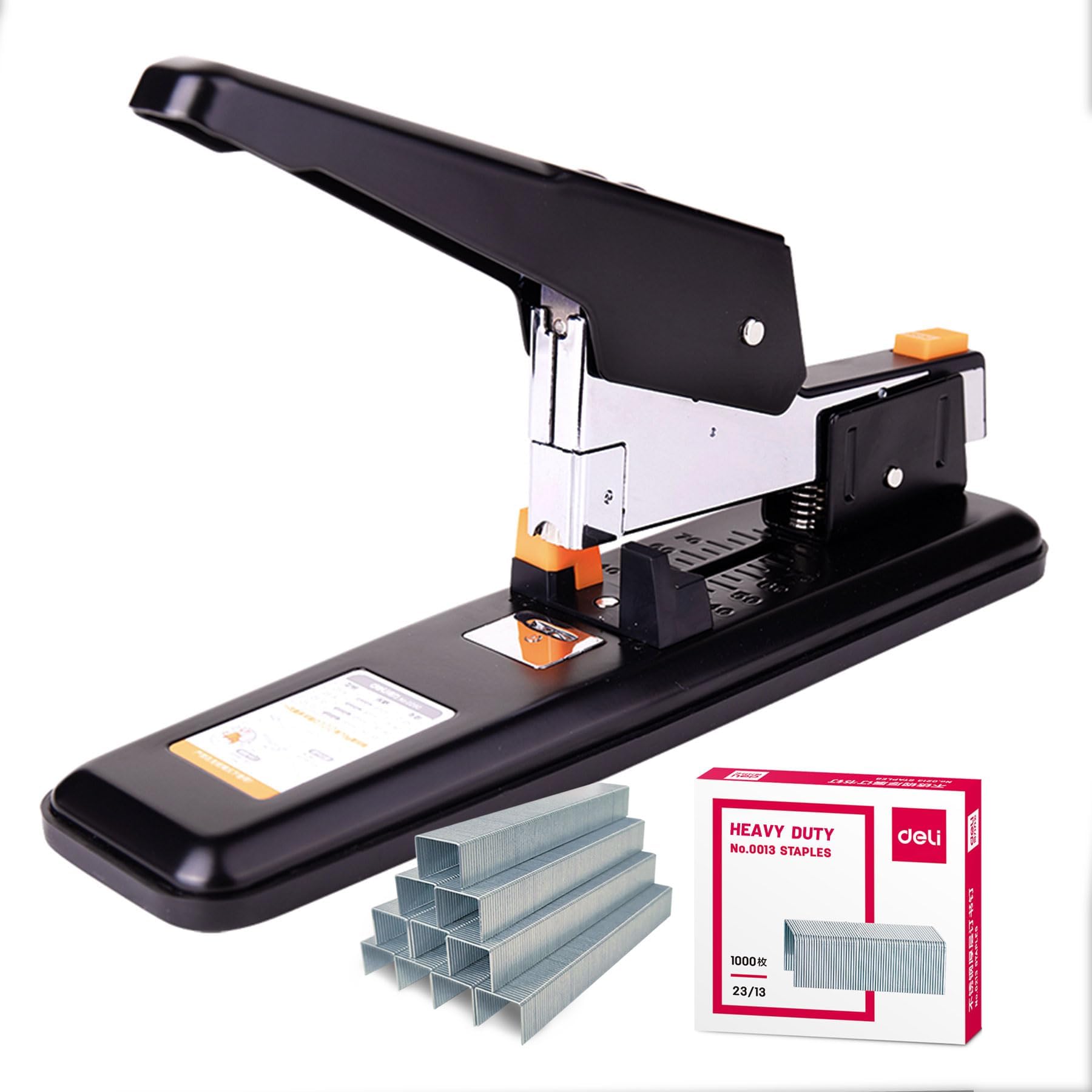 Amazon Basics Heavy Duty Stapler, 90 Sheets High Capacity, Large Office Stapler with