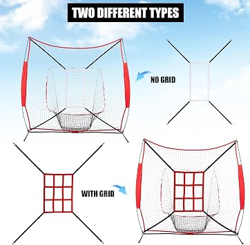 2pcs Baseball Strike Zone Target, Adjustable Strike Zone Net Baseball Practice Net with Strike Zone Baseball Strike Zone Net for Practice Accuracy Training Throwing and Hitting