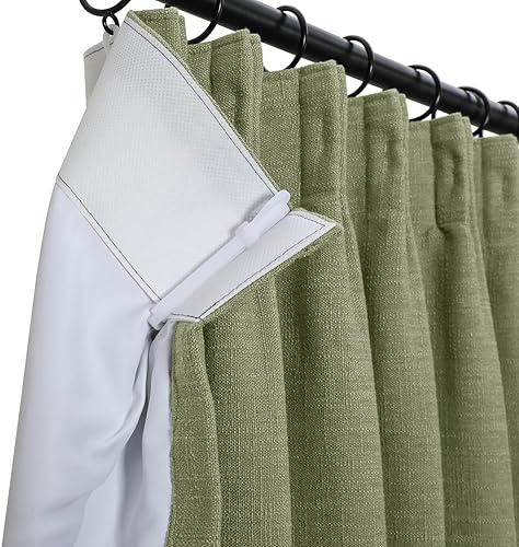 Miniatura 16 de Drapifytex Cortina plisada de lino sintético, cortina para oscurecer la habitación, 56 pulgadas de ancho x 96 pulgadas de largo, cortina de cobre 26