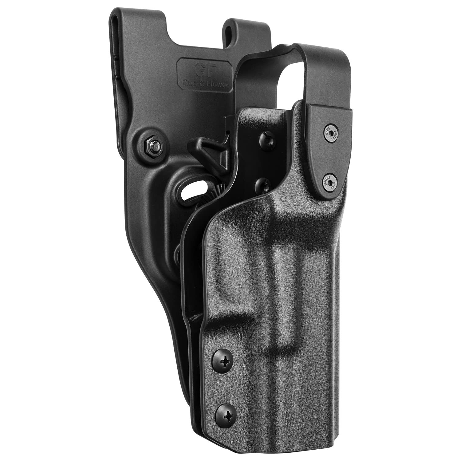 Level II/III Duty Holster Compatible with Glock 17/19 (Gen 3-5)/ 19X/ 22/23/ 26/31/ 32/34/ 44/45, Holster for Duty Belt,Ride Height Adjustable, Kydex&Polymer Available, Material Optional