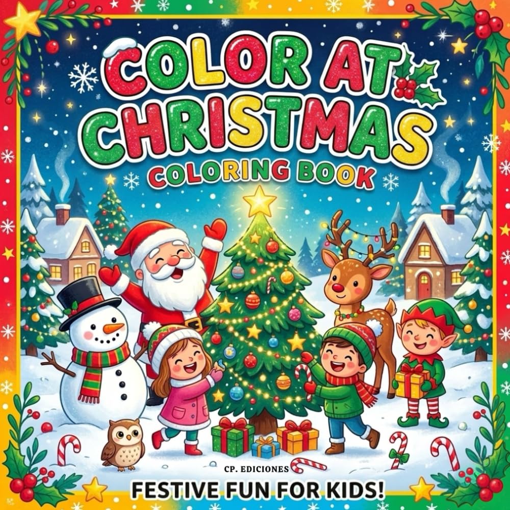 COLORING AT CHRISTMAS, COLORING BOOK: Color, dream, and celebrate Christmas!