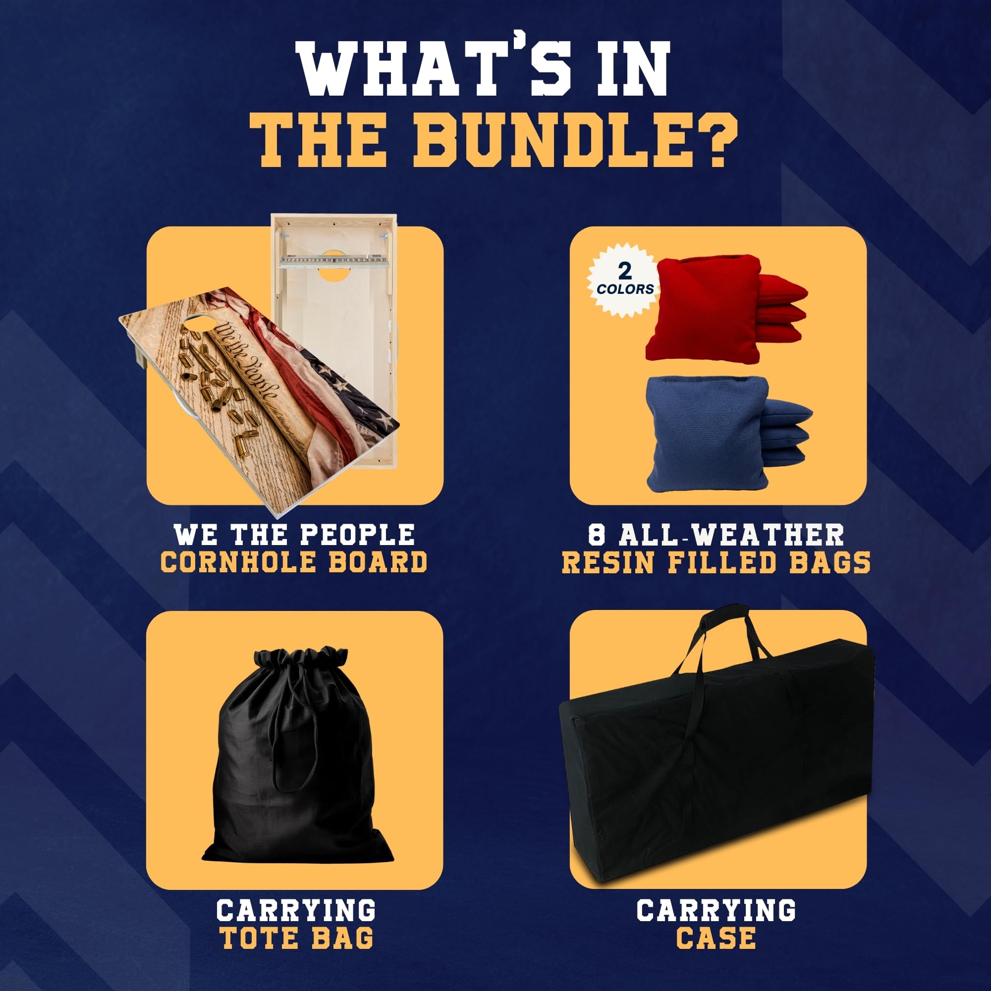 Cornhole365 Complete Cornhole Set - Regulation Boards & 8 All-Weather Bags