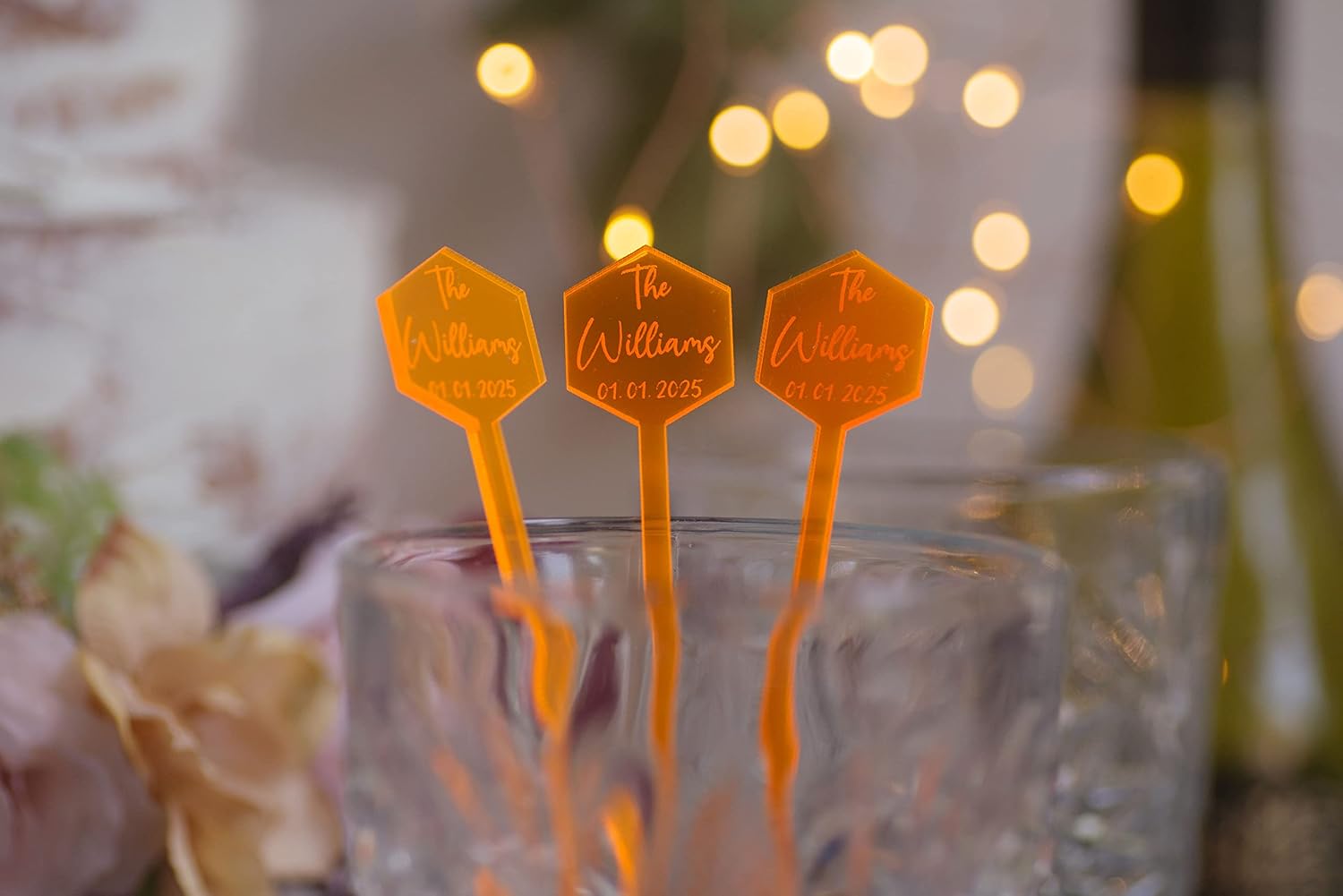 Set of 50 Custom Personalized Stirrer, Stirrer For Birthday Party, Wedding Drink Charms, Drink Names, Cocktail Tags, Couple Names,Acrylic Swizzle