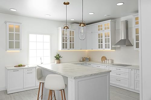 Miniatura 10 de Robert Stevenson Lighting Shiloh - Lámpara de techo de metal y cristal, cromada