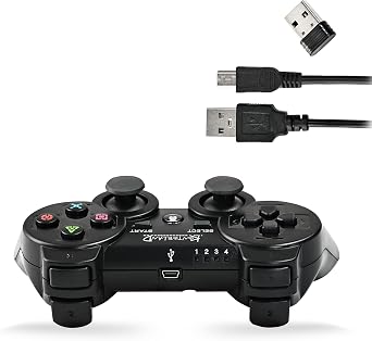 Kontorland P3G - PS3/PC متوافق مع الاهتزاز اللاسلكية الألعاب الذراع GamePad