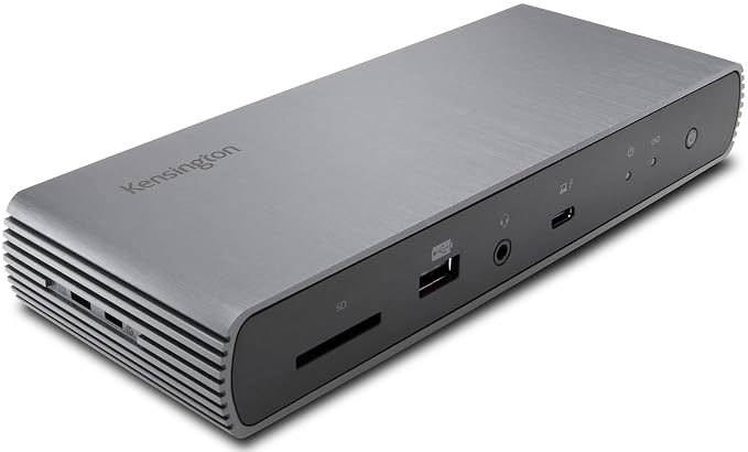 Kensington SD5700T Thunderbolt 4 Docking Station, Dual 4K @ 60Hz Display, 90W Power Delivery, 11-in-1 USB-C Hub with 8 Ports, Compatible with Windows, macOS & Chrome (K35175IN)