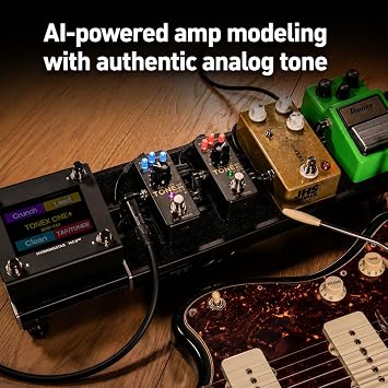 IK Multimedia TONEX ONE+ AI Guitar Amp & Effects Pedal with Bluetooth Wireless Editing, MIDI Control, USB Audio Interface, 60,000+ Tone Models, Compact Amp Simulator Cab & Stompbox Modeler