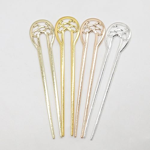 4PCS Metal U Shaped Hairpin，Nordic Classical， French Hair Pins,for Women