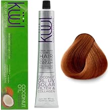Professional Hair Color 7.44 Deep Copper Blonde Permanent Hair Dye, Intense Copper Tone with Long-Lasting Shine & Gray Coverage