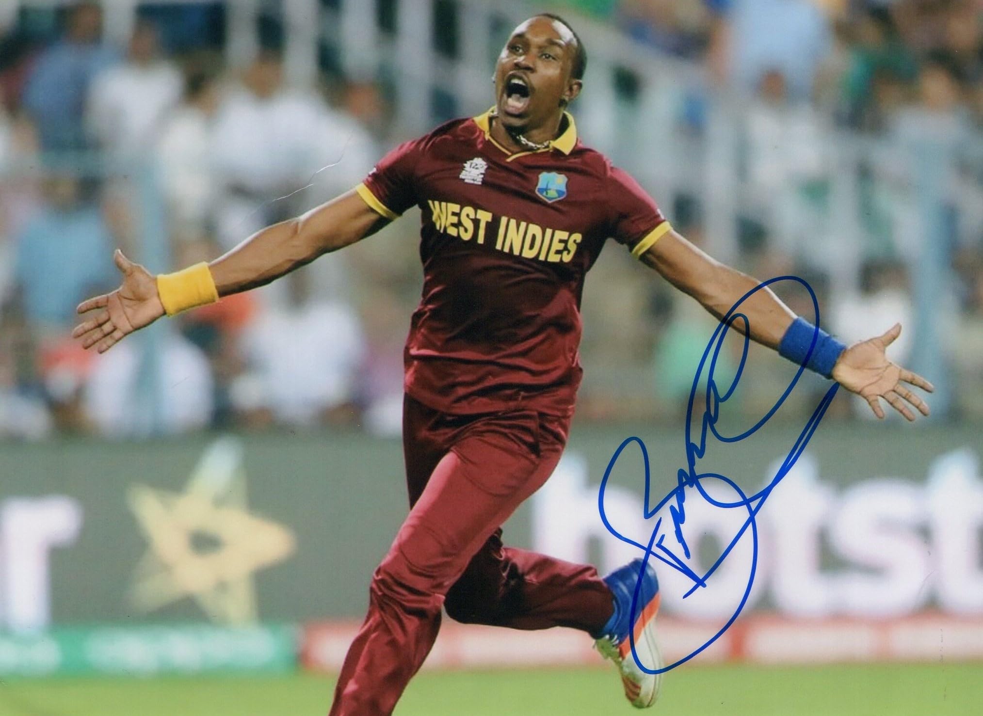 5x7 Inches Original Autographed Photo of West Indies Cricketer Dwayne Bravo-image-34