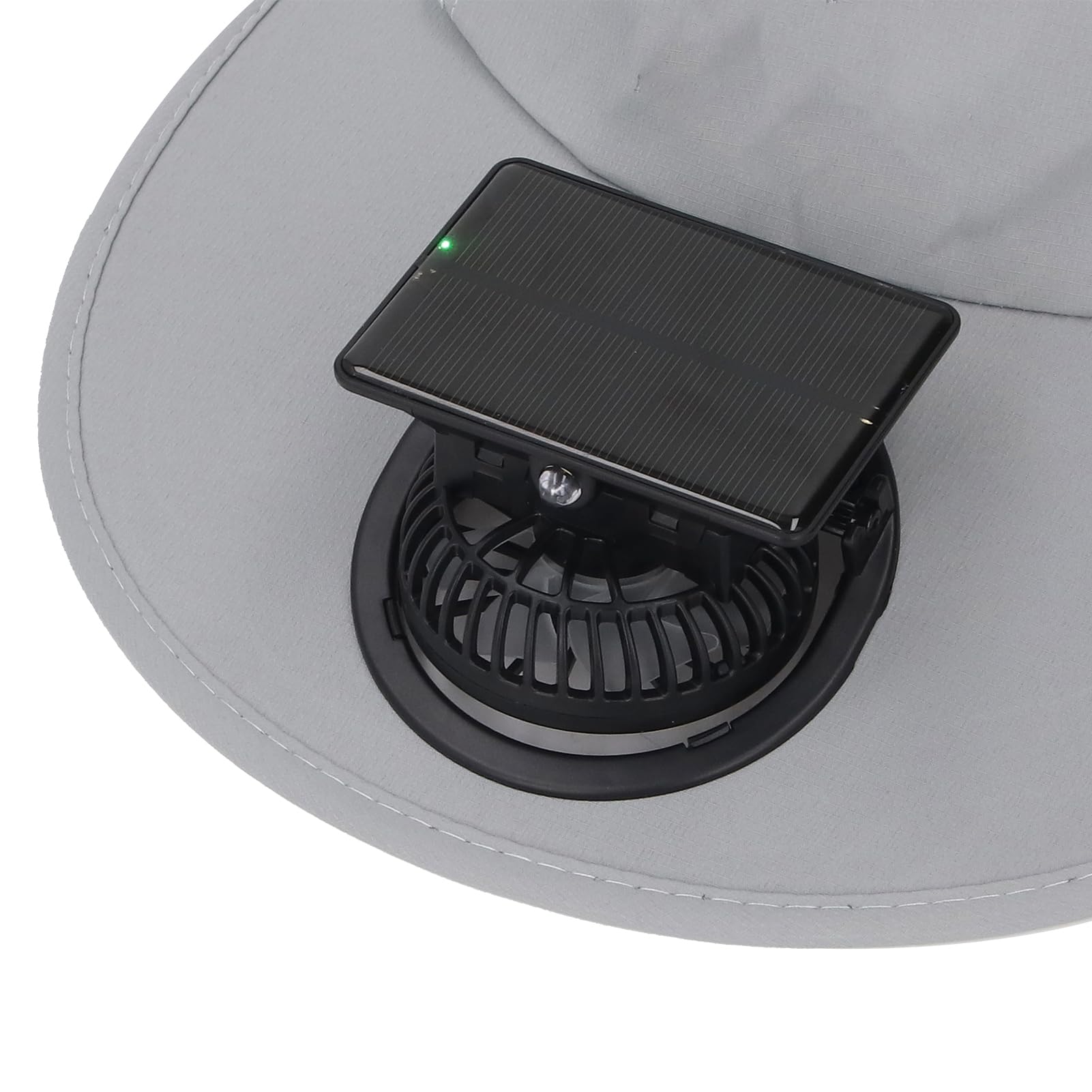 CAPPELLO VENTOLA SOLARE VENTOLA RAFFREDDANTE CAPPELLO DA SOLE ESTIVO PER LAVORO ALL'APERTO PESCA GRIGIO CHIARO