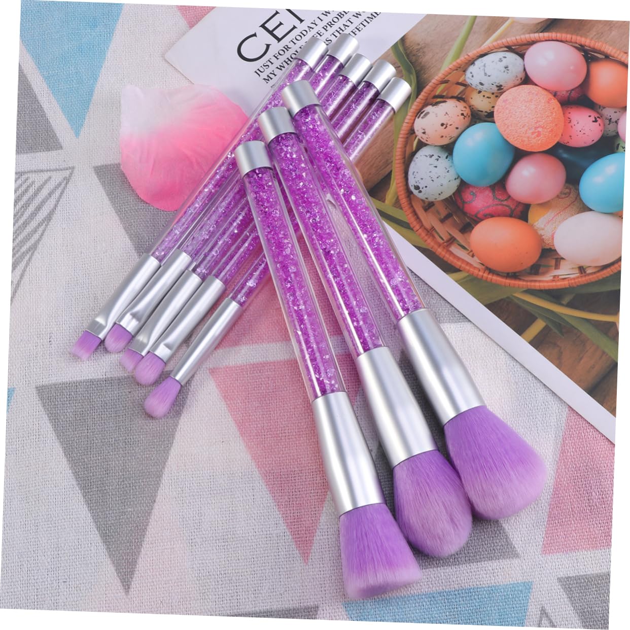 DOITOOL -teiliges Elegantes -pinsel-set mit Pailletten und Strass-griff Kosmetikpinsel für Damen Natürliches für Den Täglichen Gebrauch Damen