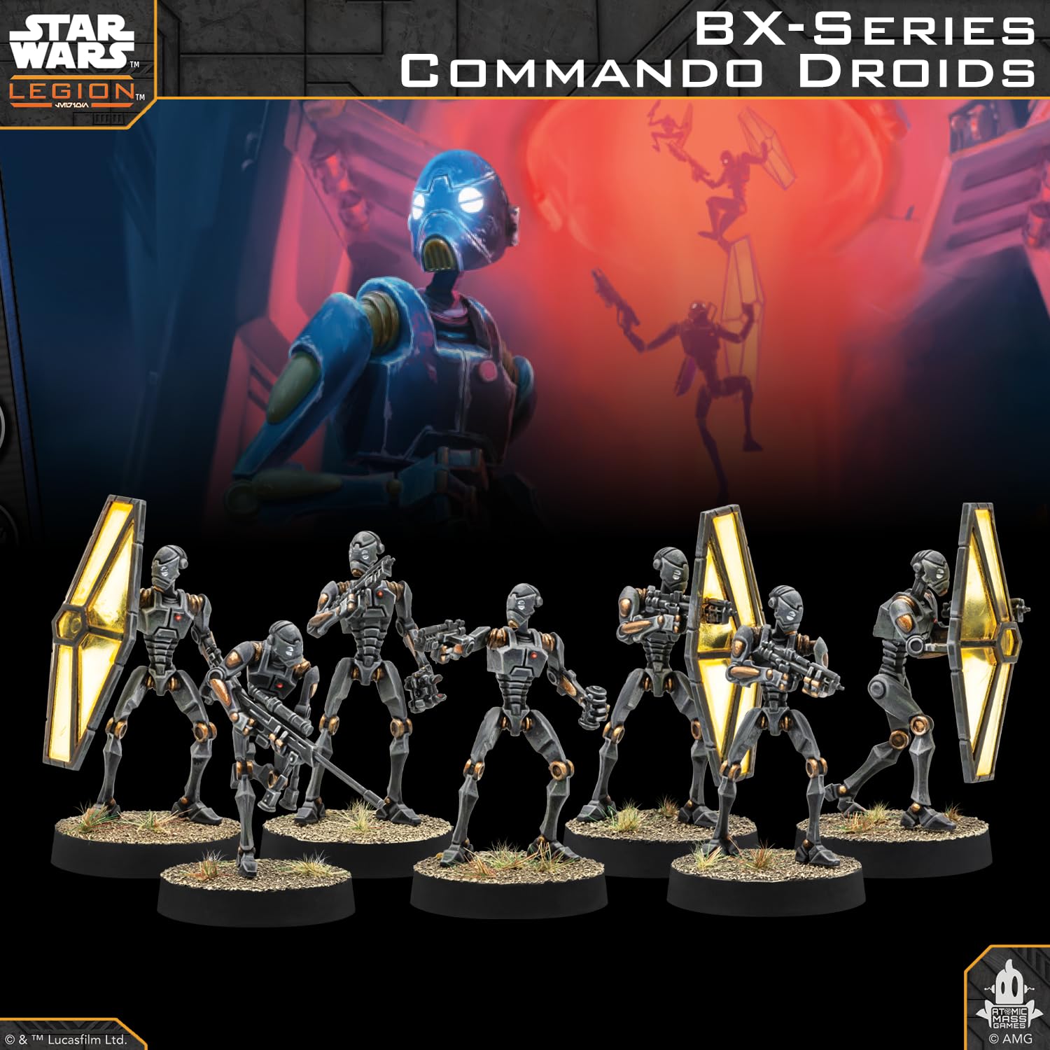 Asmodee | Star Wars: Legion BX-Series Droid Commandos | Gioco di miniature | Età 14+ anni | 2 giocatori | Tempo di gioco: 90 minuti
