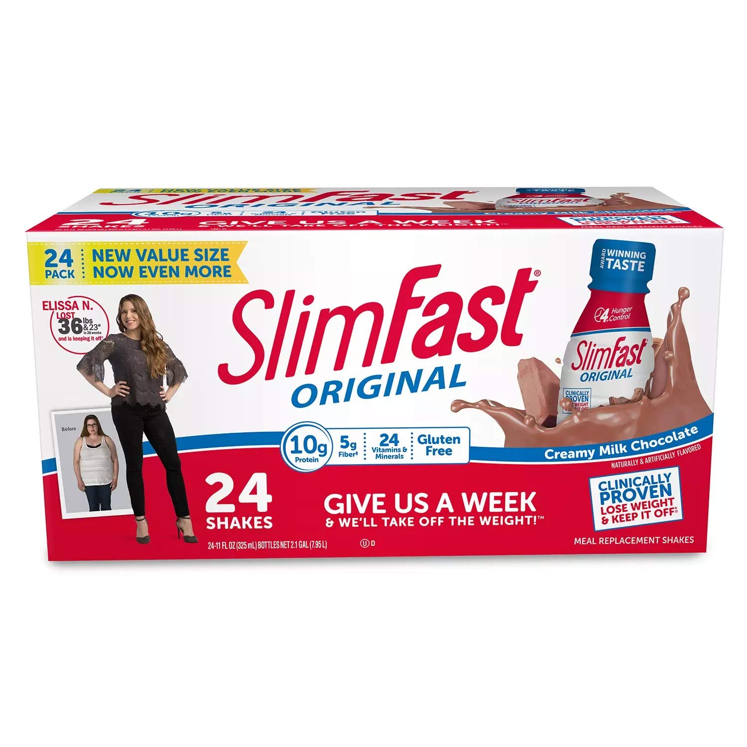 SlimFast Creamy Milk Chocolate Shake (11 fl. oz. bottles, 20 ct.)