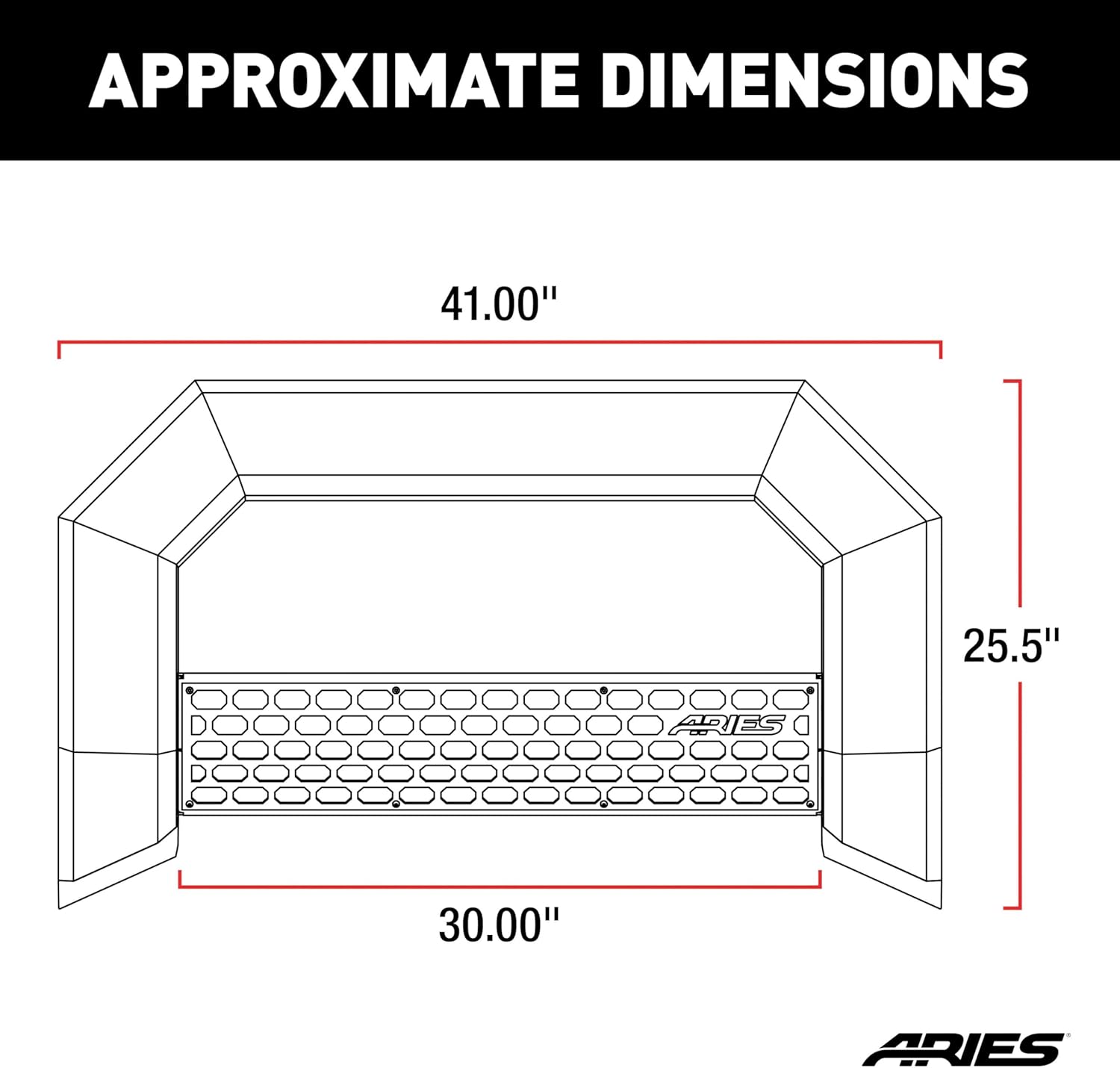 ARIES 2165000 AdvantEDGE Black Aluminum Truck Bull Bar, Select Dodge, Ram 1500