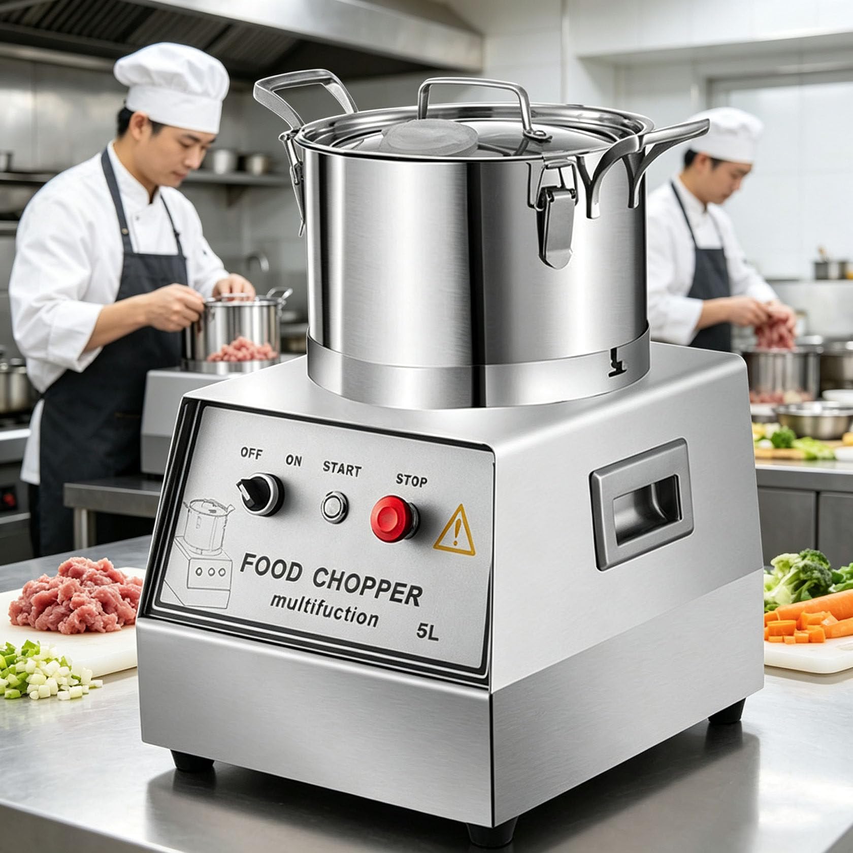 5l,7l,10l,15l Electric Chopper, Stainless Steel Electric Meat Mincer 7L