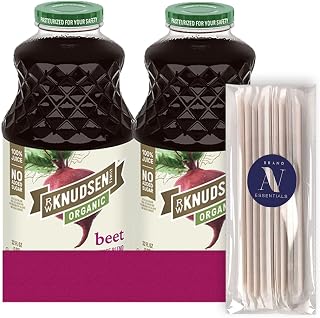 R.W. Knudsen Organic 2-Pack Organic Beet Fruit Juice 100% USDA Organic 32 fl oz Glass Bottle + 1 Utility Freebie by Lavinia