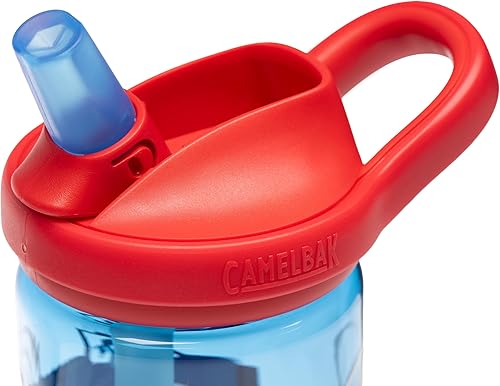 Miniatura 114 de CamelBak Eddy+ Kids Bite Valve Straw Tritan Renew Water Bottle Animales de la selva,Bandidos de aviones,Chef Dino,Mariposas de bloque